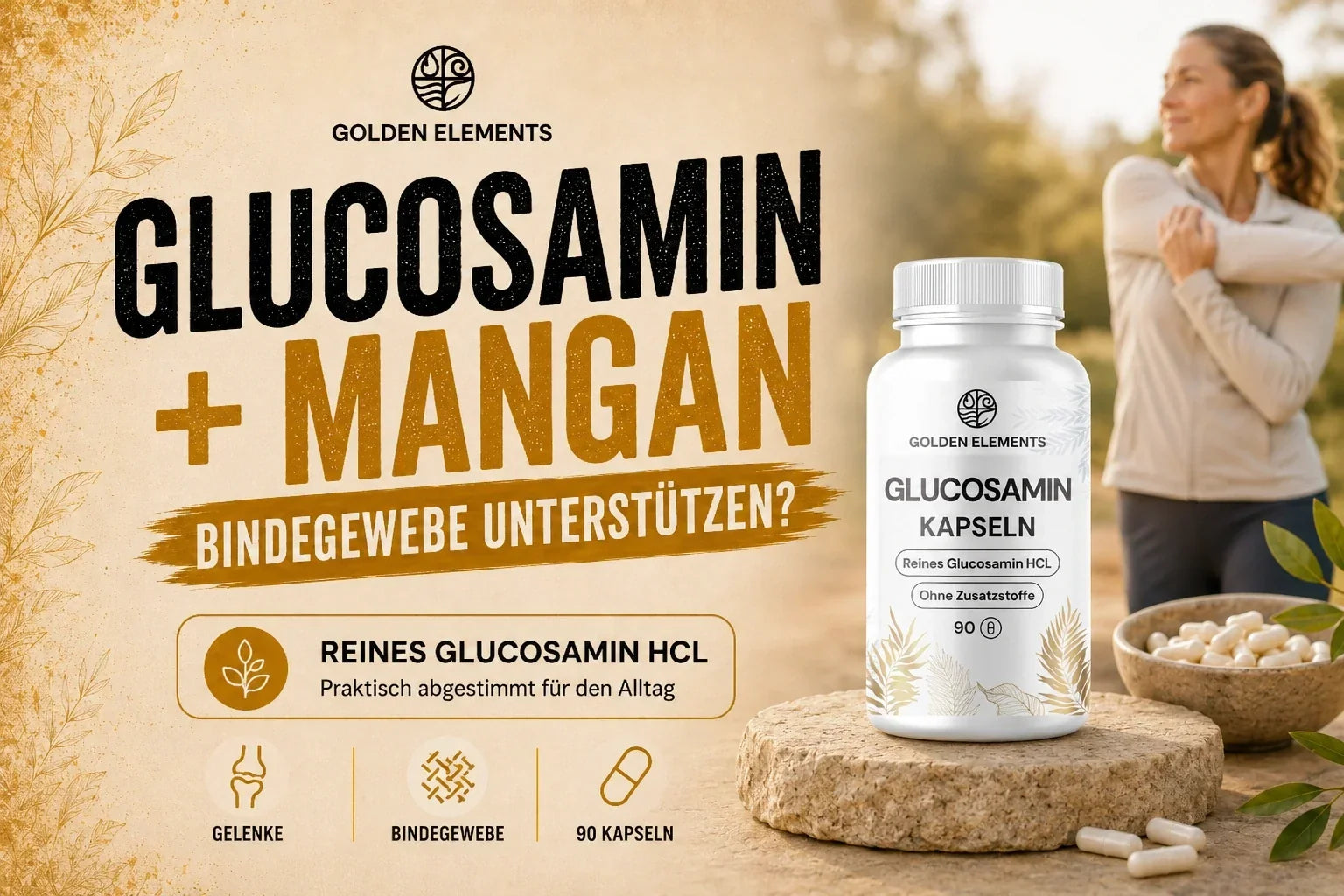 Glucosamin + Mangan: Was Bindegewebe, Knochen und Gelenke wirklich verbindet