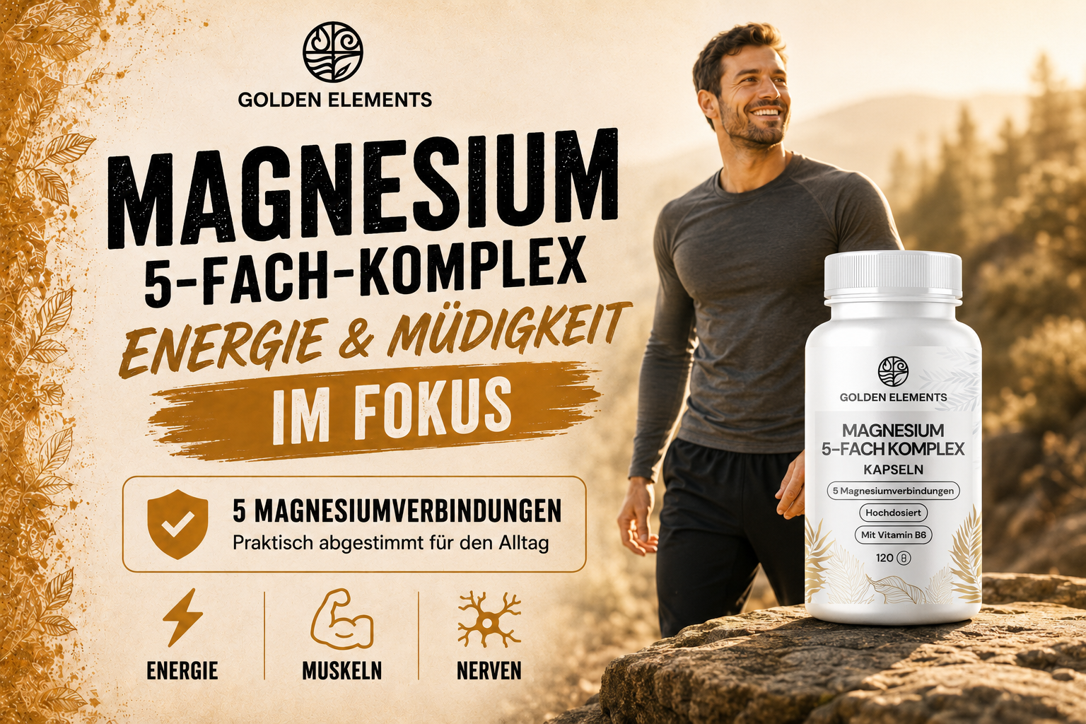 Magnesium 5-Fach-Komplex: Warum verschiedene Magnesiumformen kombiniert werden