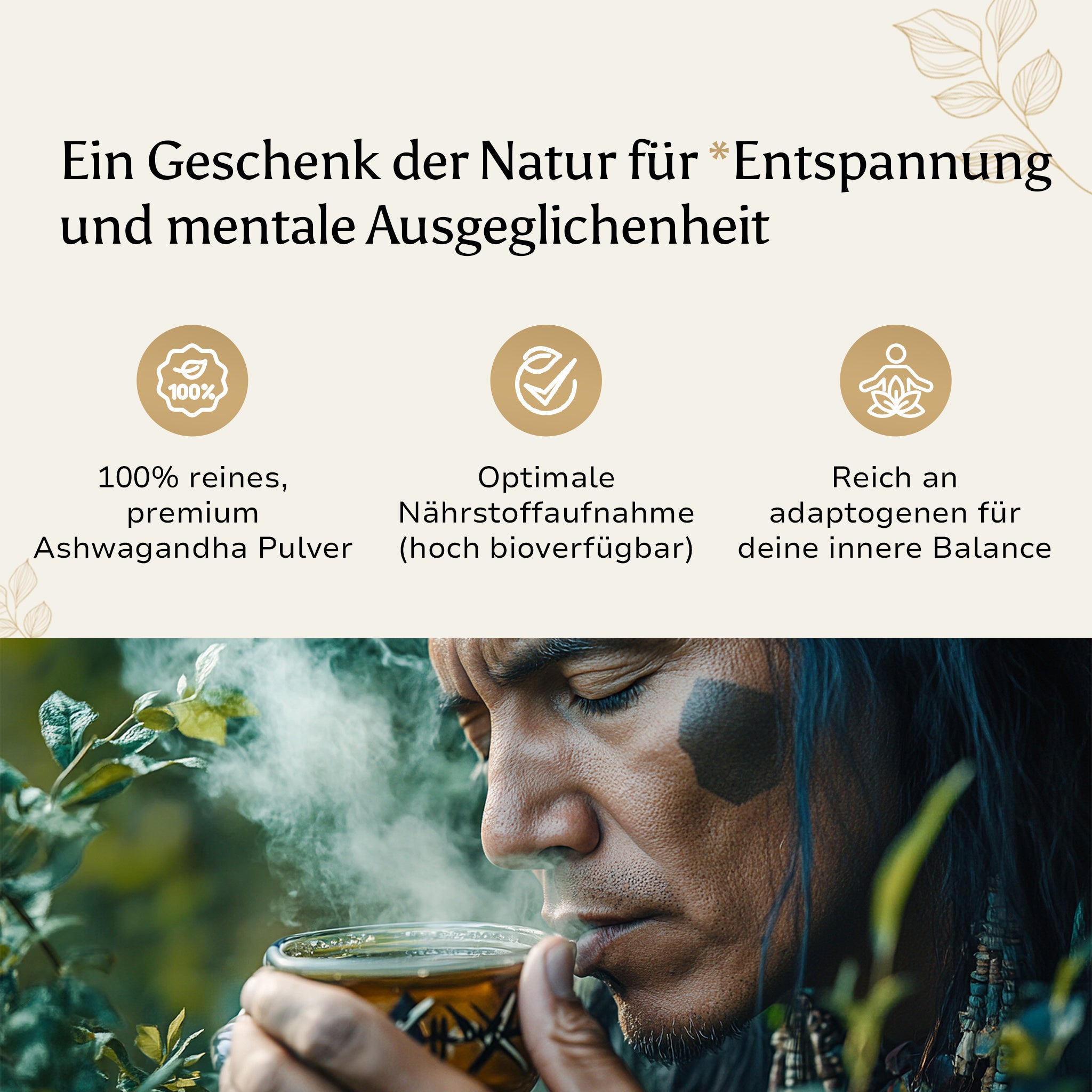 Ashwagandha Pulver - 5 Monate Vorrat - 500g