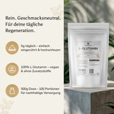 L-Glutamin Pulver - 3 Monate Vorrat - 500g