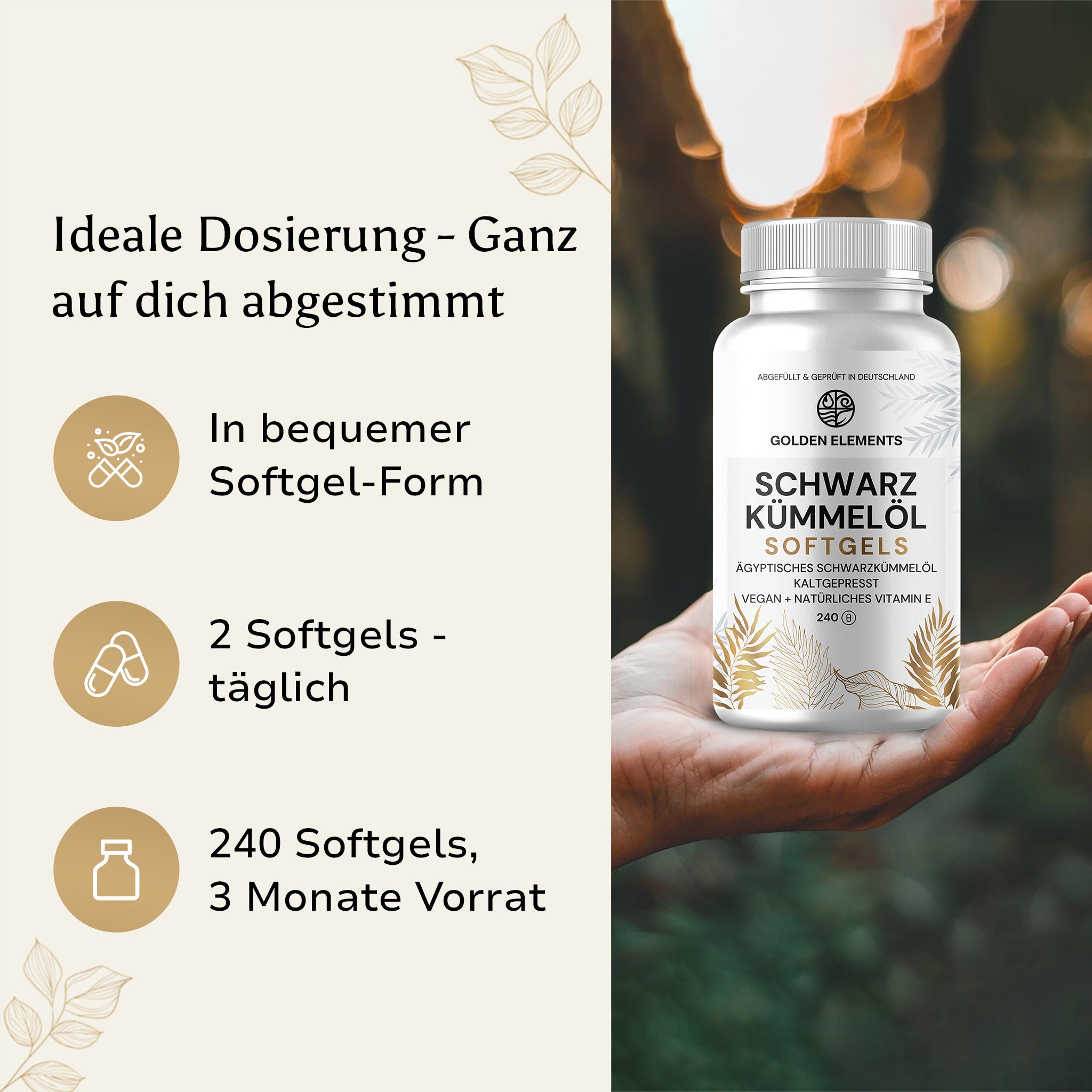 Schwarzkümmelöl Softgels Vegan aus Ägypten