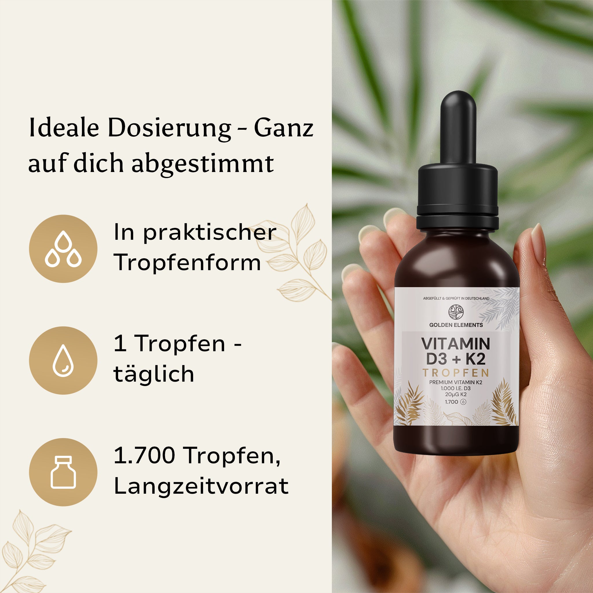 Vitamin D3 + K2 drops