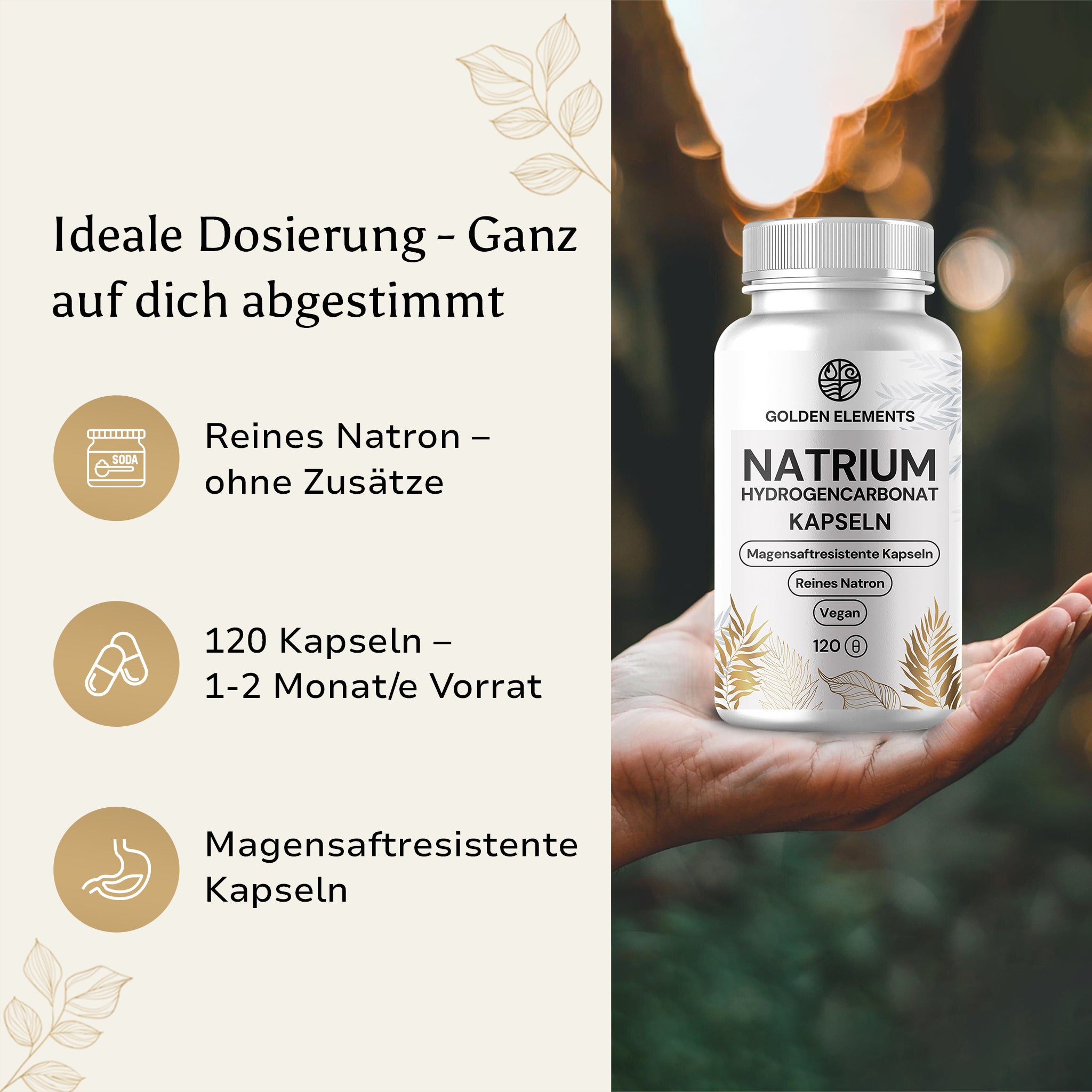 Natron Element Natrium Hydrogencarbonat Kapseln – Reines Natron | Golden Elements ...