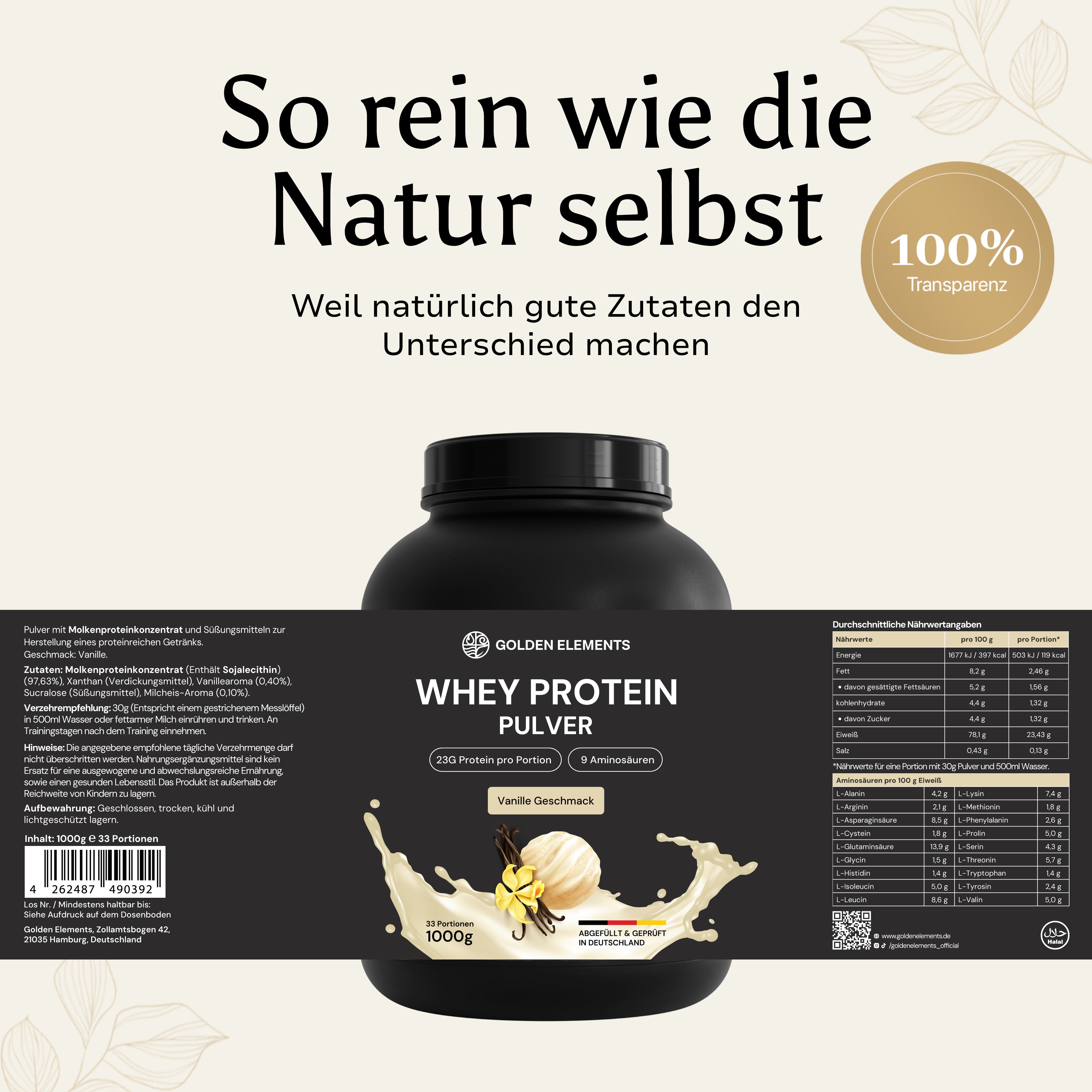 Whey Protein - 1000g Pulver