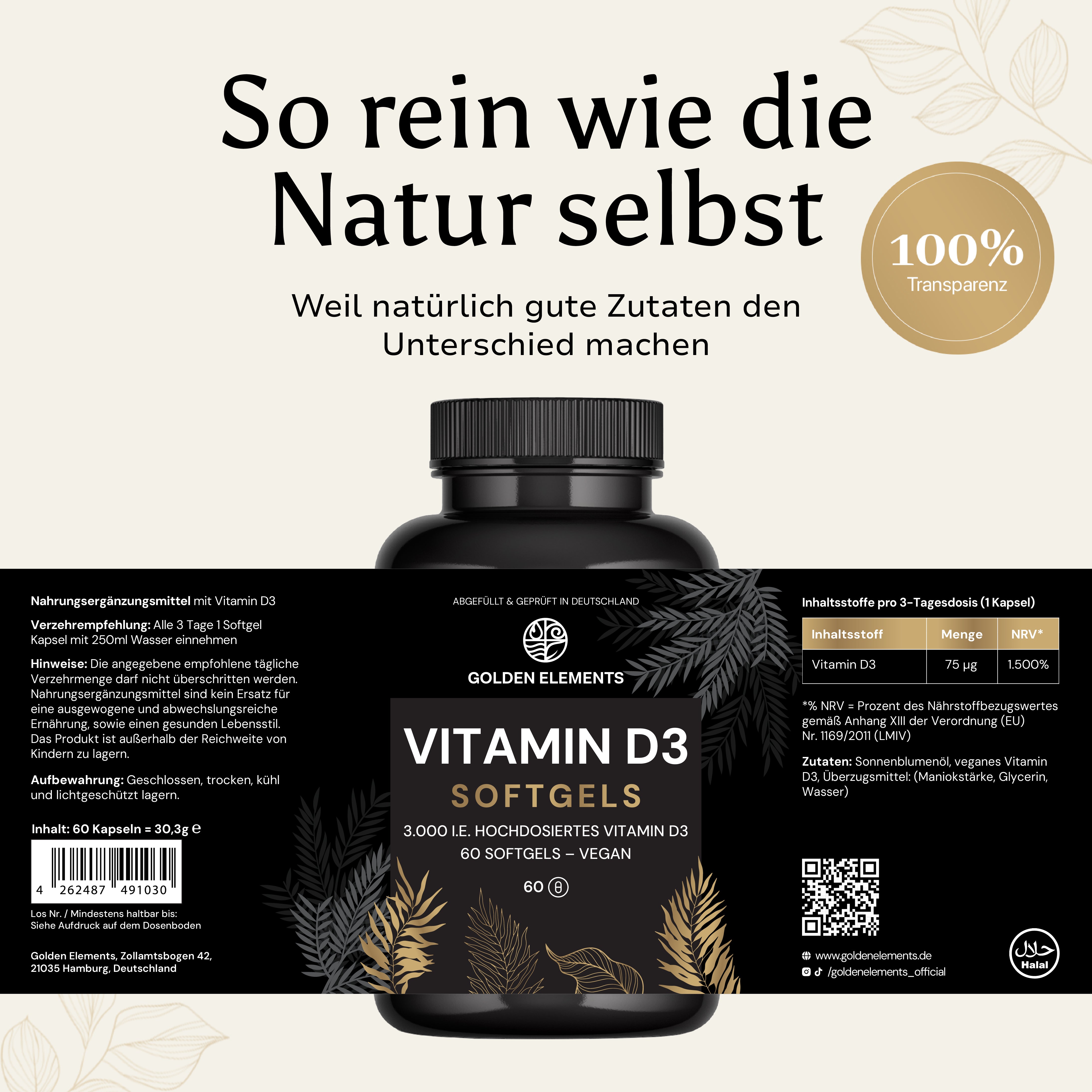 Vitamin D3 - Softgels Vegan