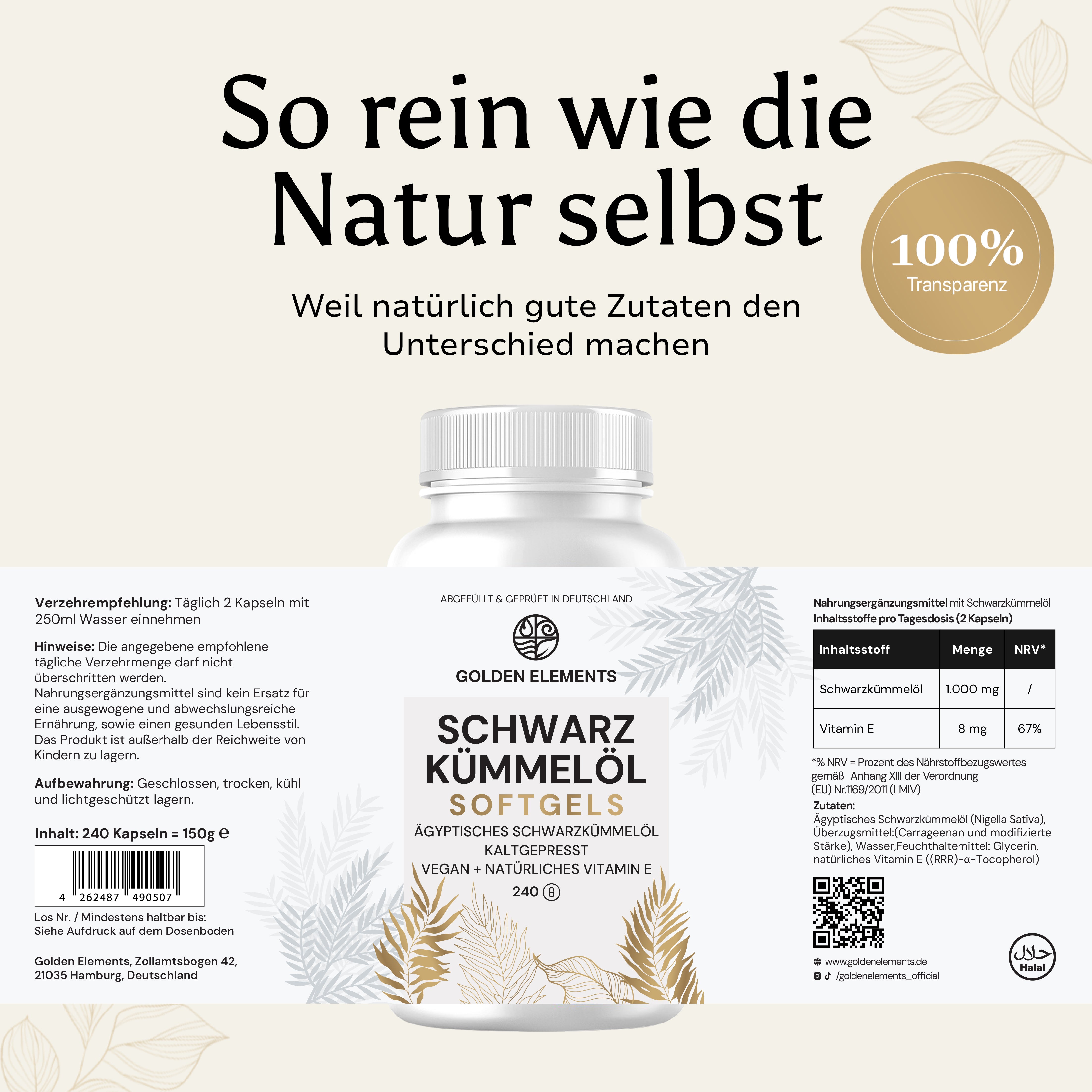 Schwarzkümmelöl Softgels Vegan aus Ägypten