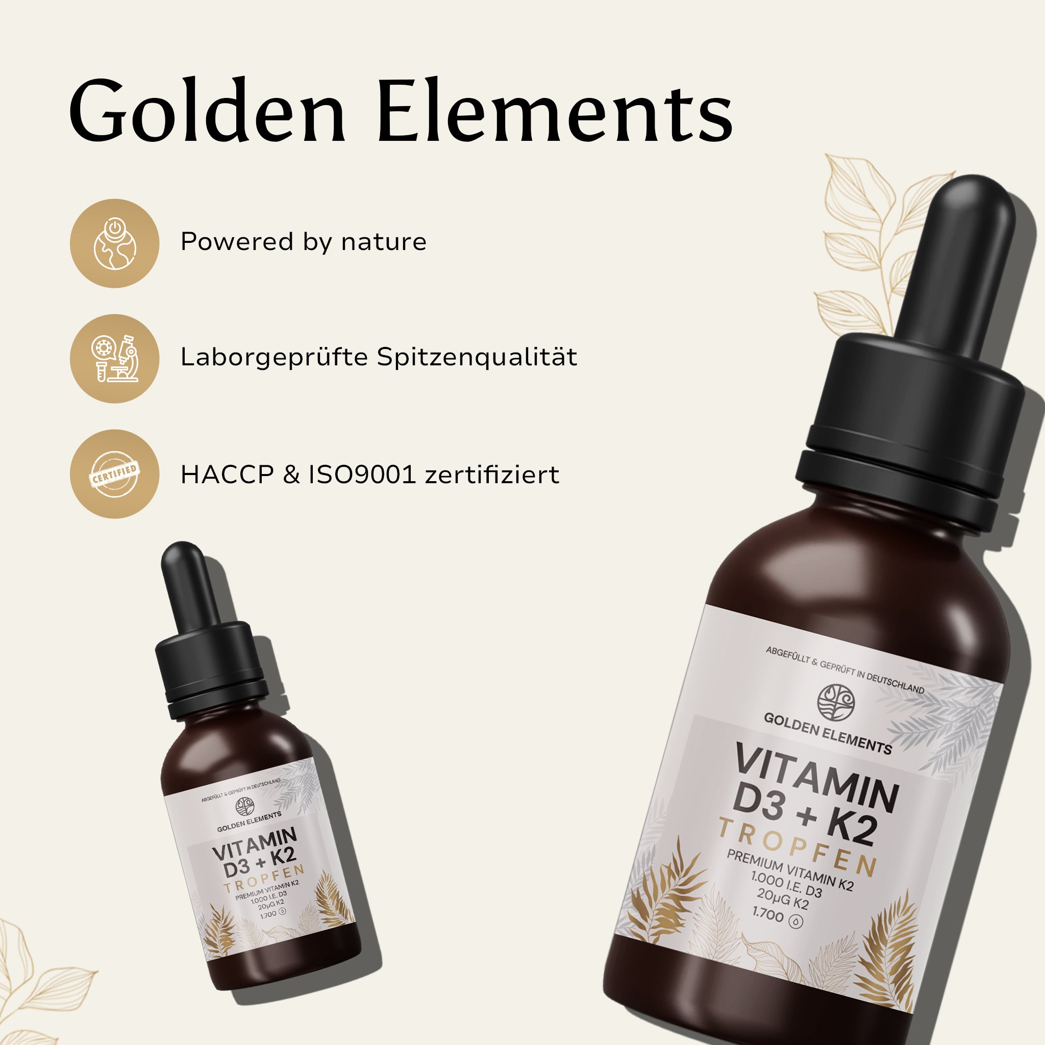 Vitamin D3 + K2 drops