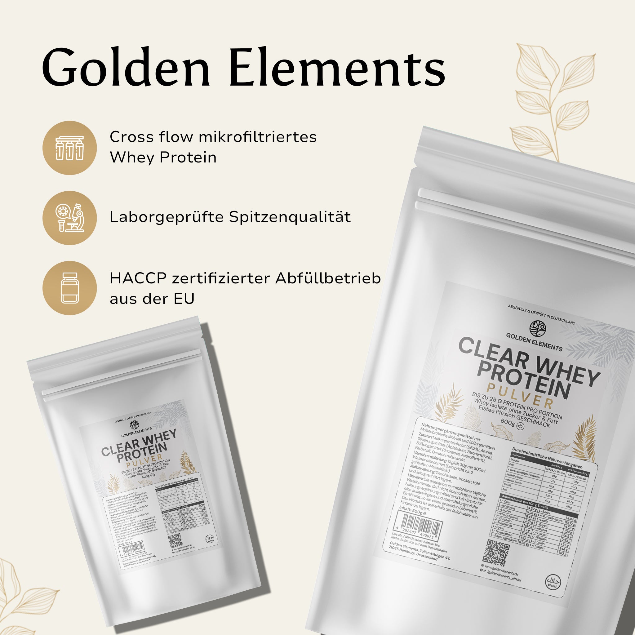 Clear Whey Protein Eistee Pfirsich - 500g