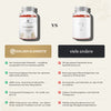 Gegenüberstellung der Ashwagandha Gummies von Golden Elements mit anderen Marken in einer Vergleichstabelle