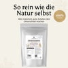 Produktverpackung von Golden Elements Ashwagandha Pulver mit Slogan „So rein wie die Natur selbst
