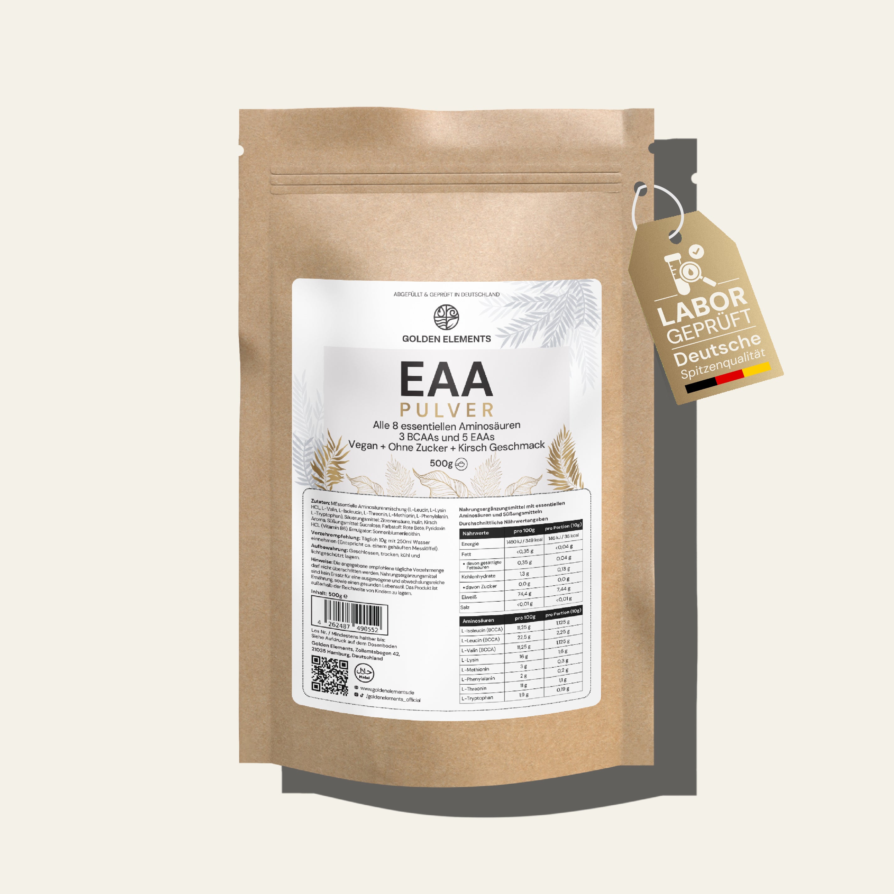 Golden Elements EAA Pulver – powered by nature, geprüft in Deutschland, höchste Reinheit