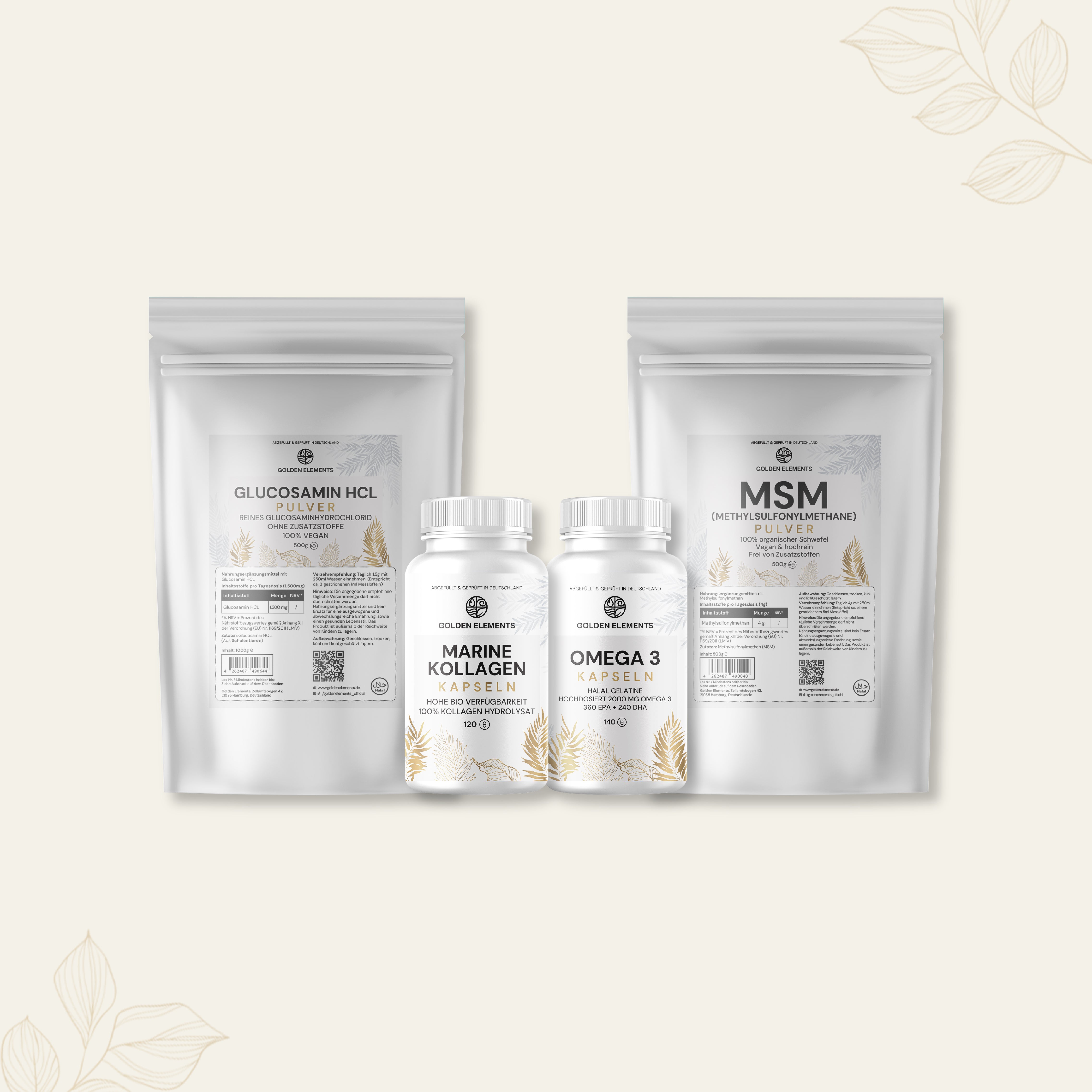 Golden Elements Gelenk Support Plus Bundle – Gesamtübersicht der Produkte