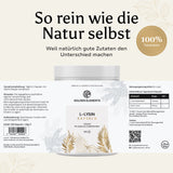 Produktetikett von Golden Elements L-Lysin Kapseln – 100 Kapseln mit pflanzlich fermentiertem L-Lysin, Anwendungsempfehlung, Nährwertangaben und Qualitätsmerkmalen.