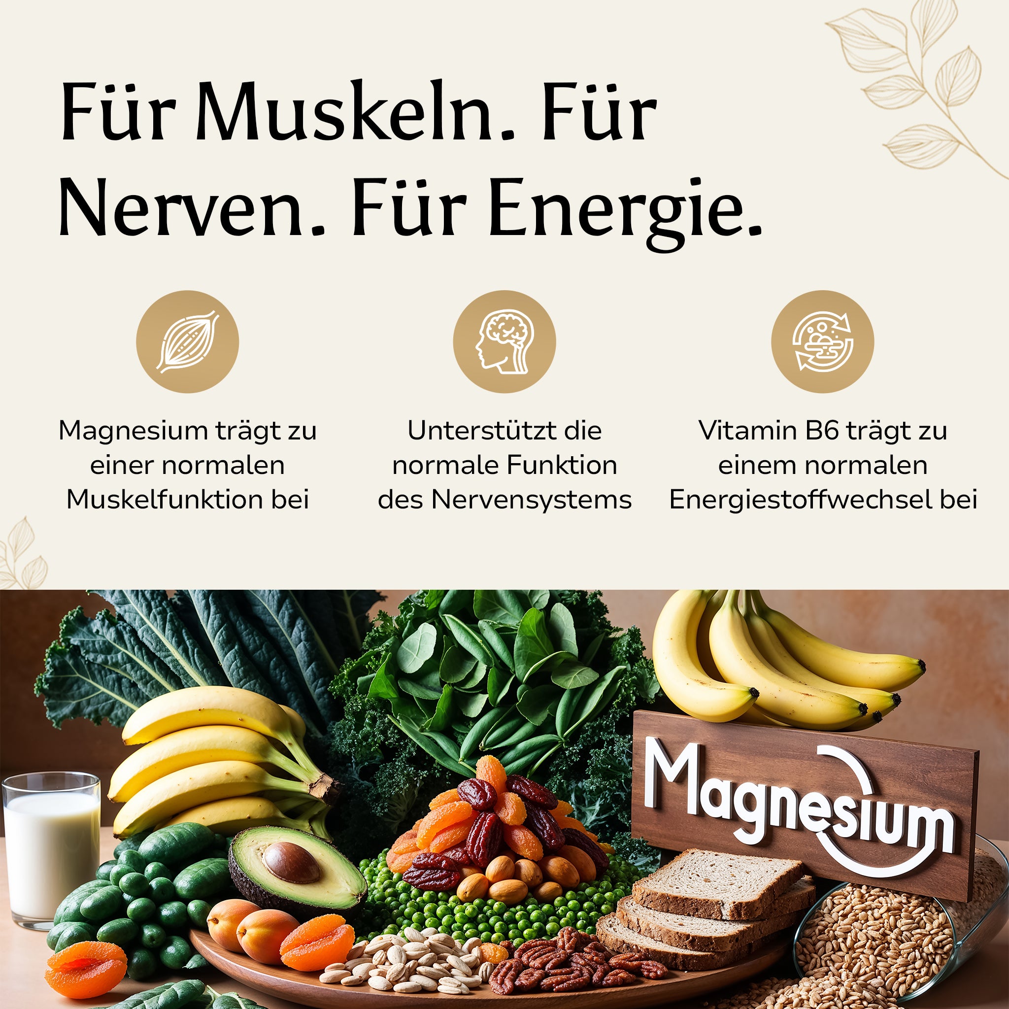 Golden Elements Magnesium 5-Fach Komplex mit Vitamin B6