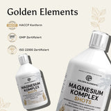 Golden Elements Magnesium Komplex Shots – Vergleichsgrafik zwischen Golden Elements und anderen Magnesiumprodukten