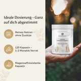 Golden Elements – Magensaftresistente Kapseln mit reinem Natron, ohne Zusätze, abgestimmt auf deine Bedürfnisse.