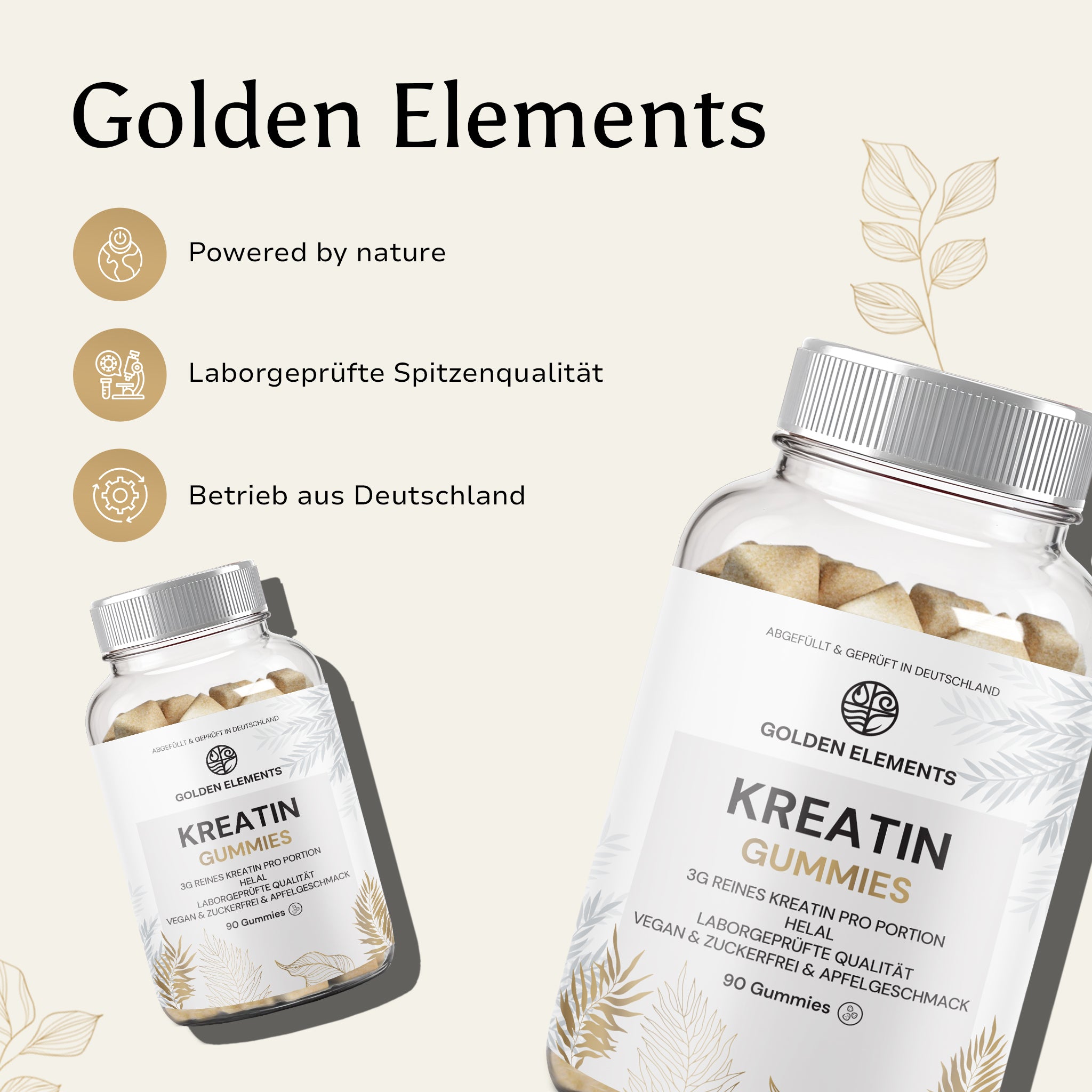 Golden Elements Kreatin Gummies – hochwertig, geprüft und aus deutscher Produktion