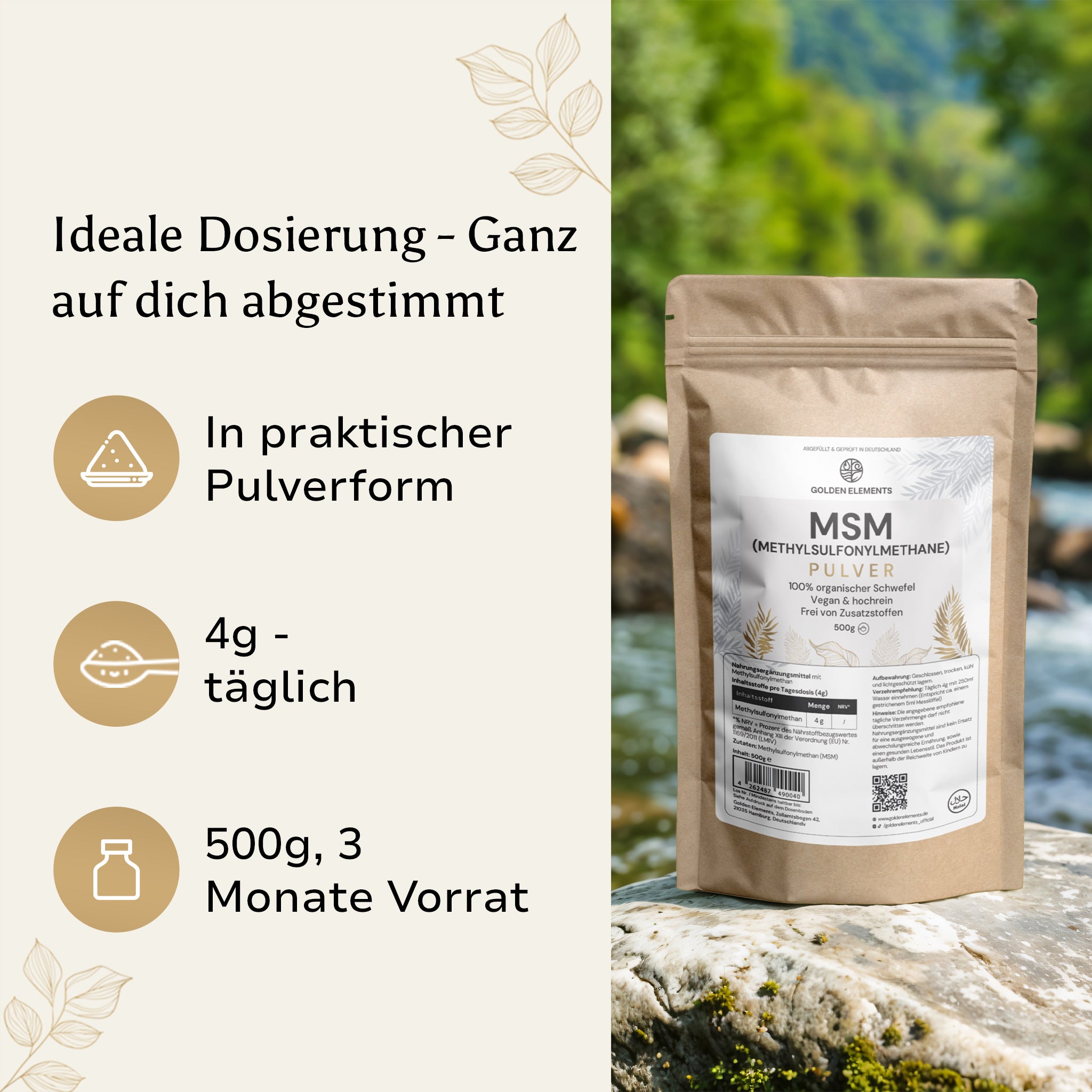Ideale_Dosierung_MSM_Pulver_von_Golden_Elements