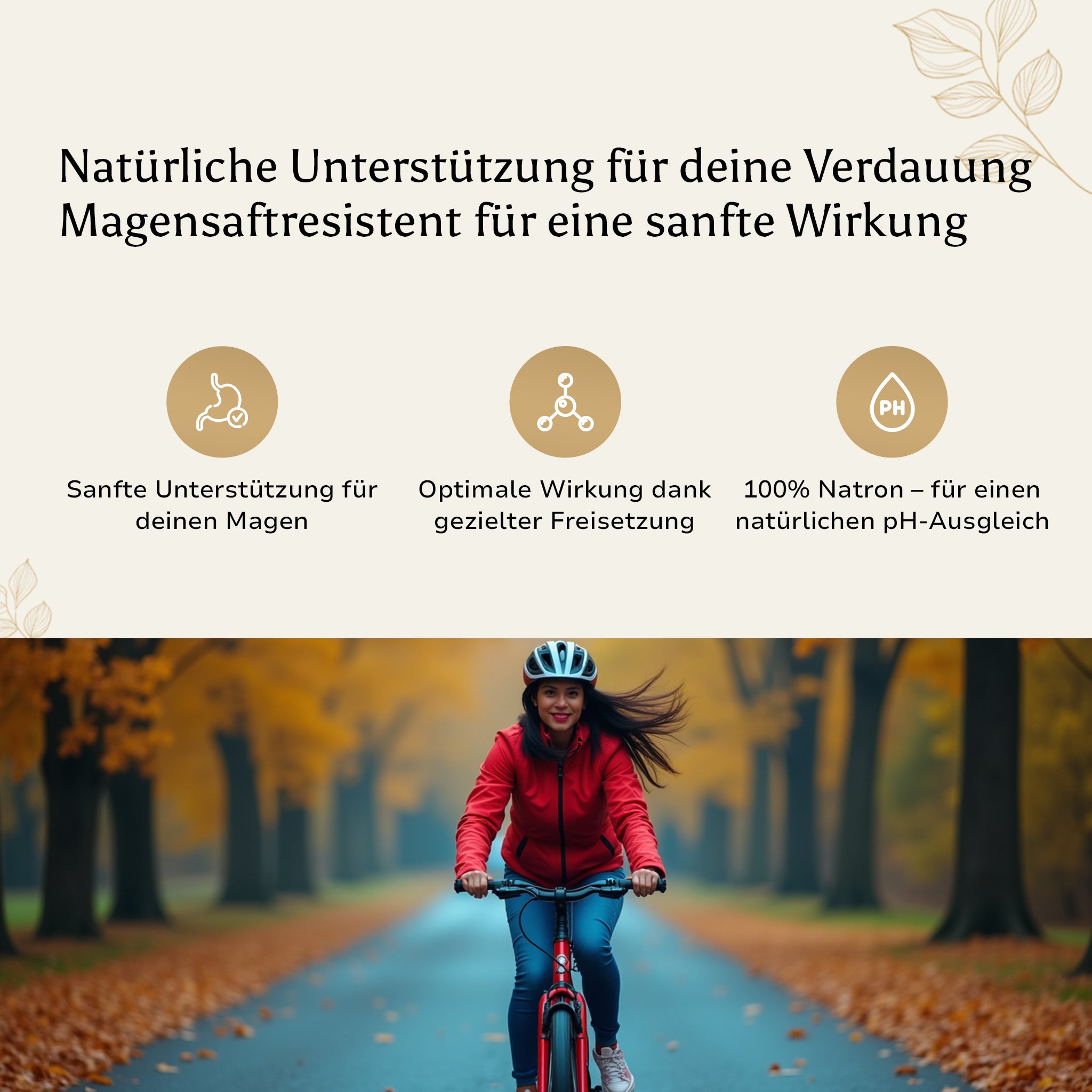 Sanfte Unterstützung für deine Verdauung – Natrium Hydrogencarbonat für pH-Ausgleich & gezielte Freisetzung.