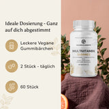 Vegane Multivitamin Gummibärchen in Mixed-Berry-Geschmack – täglich 2 Stück für eine einfache Versorgung mit Vitaminen