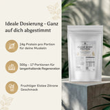 Ideale_Dosierung_fruchtiger_Geschmack_Clear_Whey_Protein_Estiee zitrone